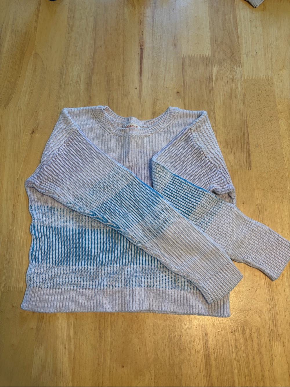 Cat & Jack Lavender Ribbed Crewneck Sweater
